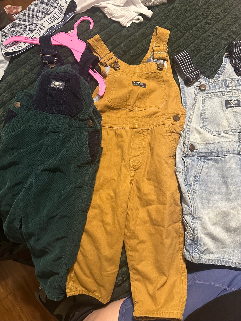 OshKosh B'gosh Overalls 2 long and one short